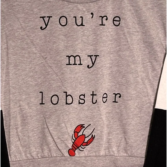 FRIENDS You Are My Lobster Quote Long Sleeve Graphic Cropped Tee Size M - Picture 2 of 8